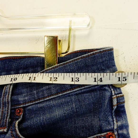 Edgy Jorts‎ Womens Shorts 27 J CREW Denim Blue Cuff Raw Hem Retro Y2K Faded 30x3 - Picture 5 of 10